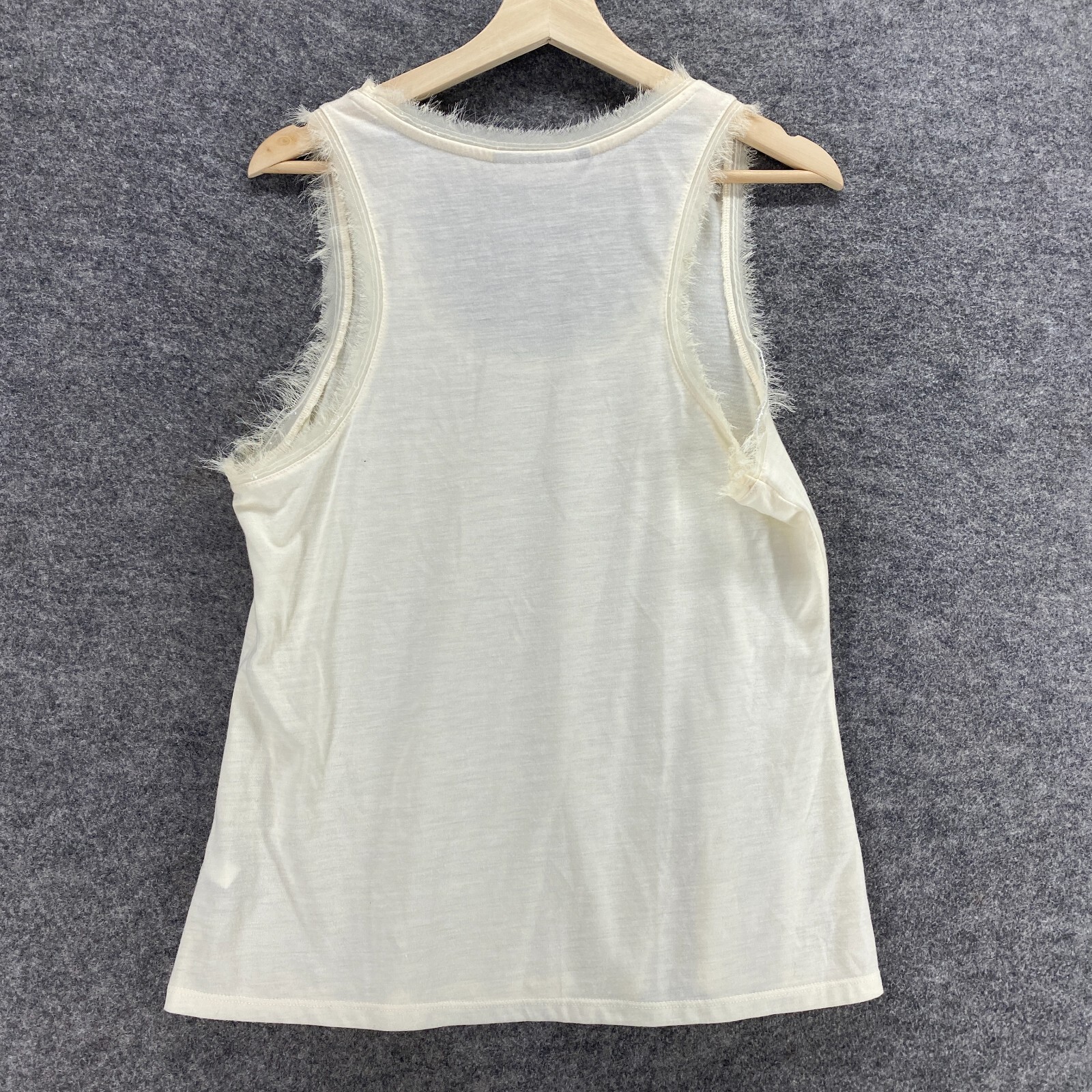 Jennifer Lopez Tank Women L Beige Sleeveless Wide Strap Round Neck Casual