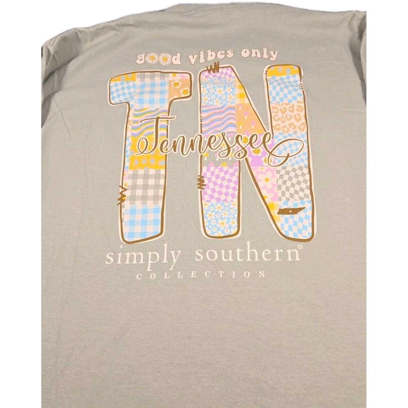 Simply Southern Good Vibes Only Tennessee Long Sleeve T-Shirt Size XL