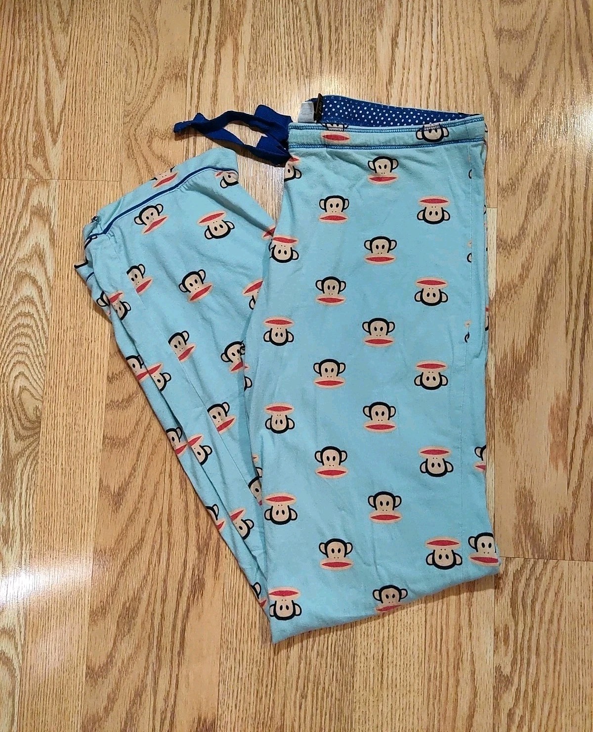 Vintage Paul Frank Julius Pajama Pants Women’s Small Blue AOP Lounge Comfy 31×30