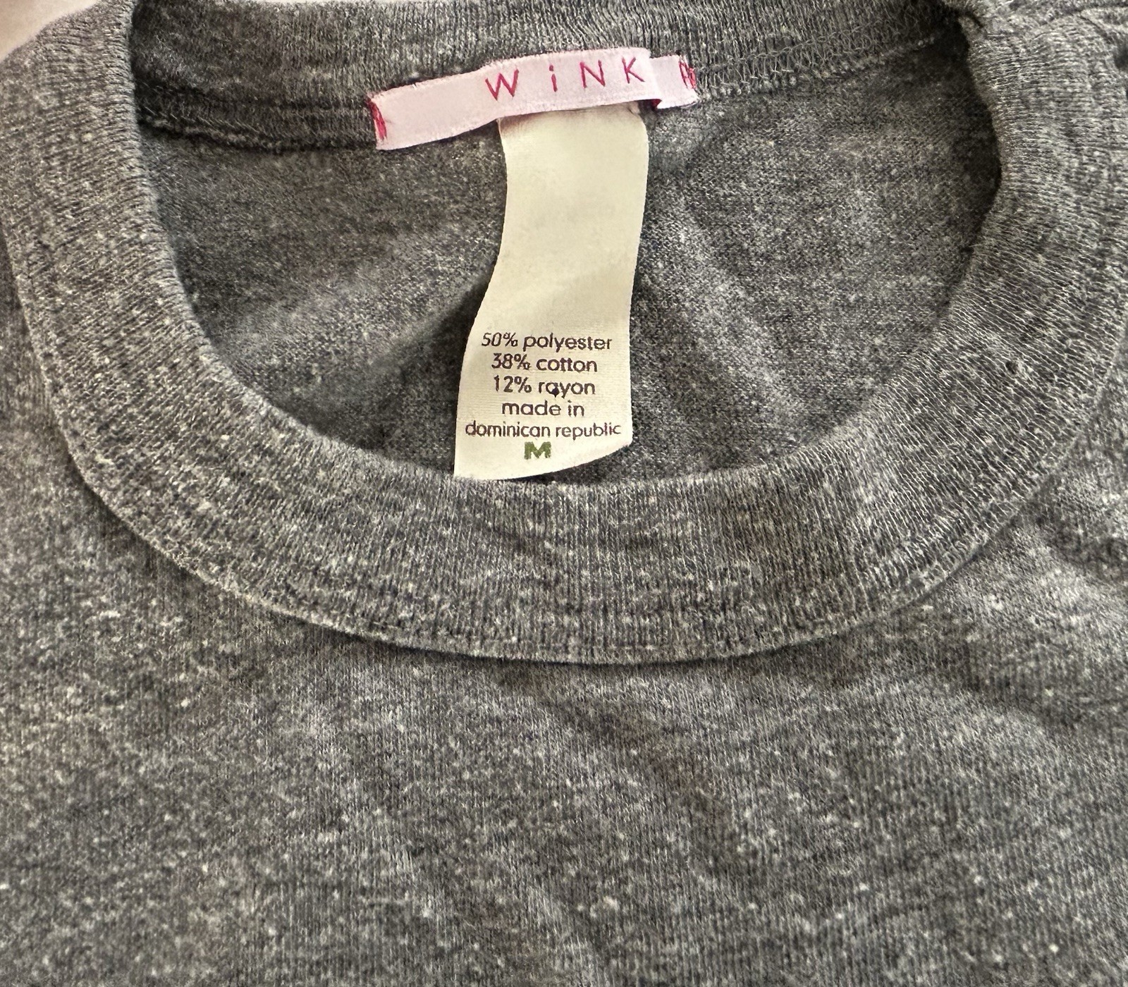 Unique WINK “Don’t Be Afraid” Graphic T-Shirt Gray Green Size M Tri Blend Tee