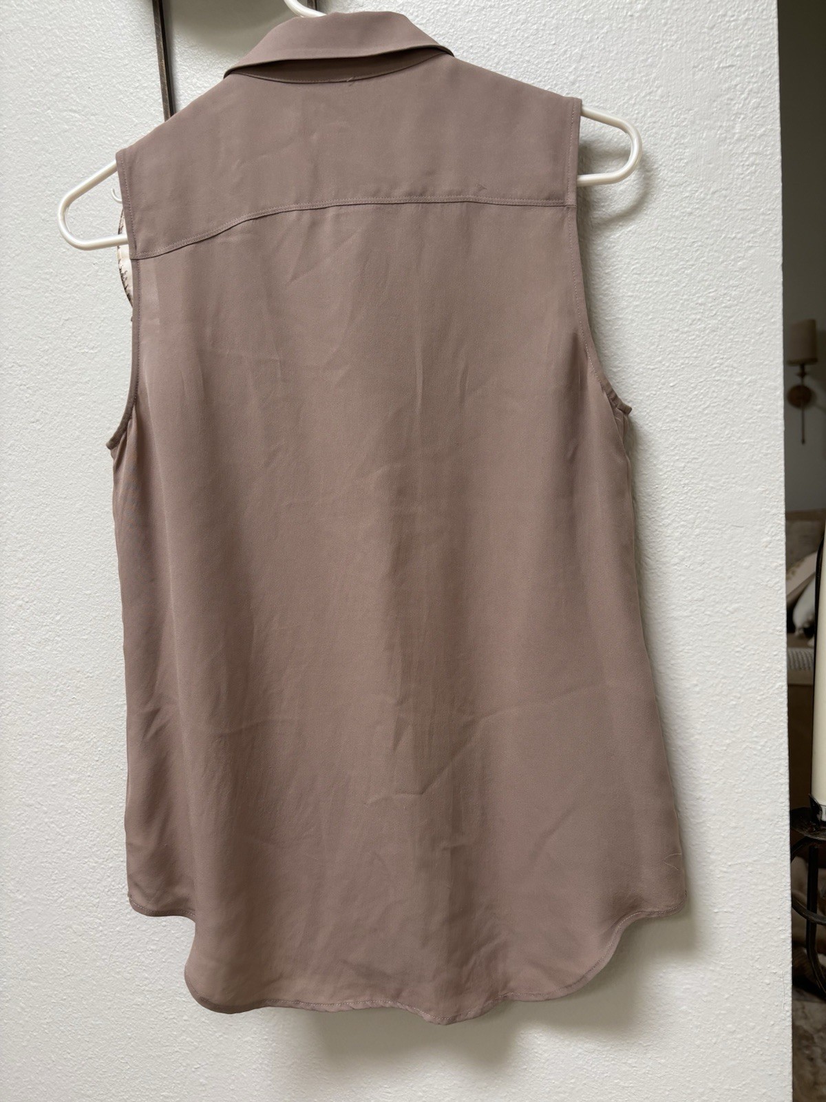 Women 100% Silk Sleeveless Top Size M