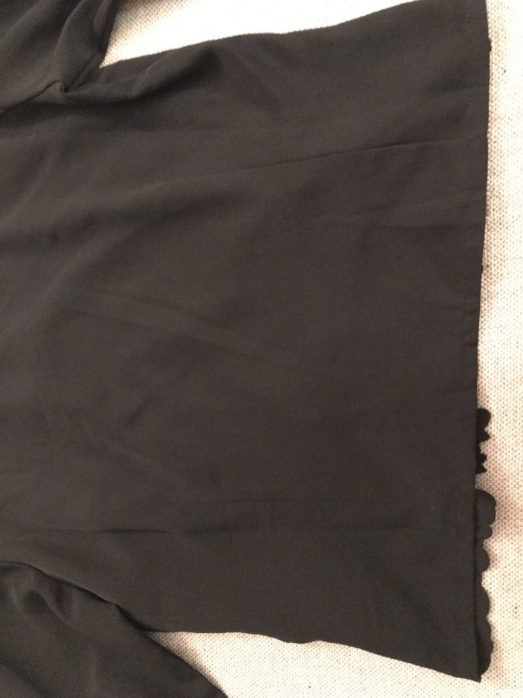 Claudia Richard Women’s Blouse Black 10 Polyester Button Front Top NEW $52 #750