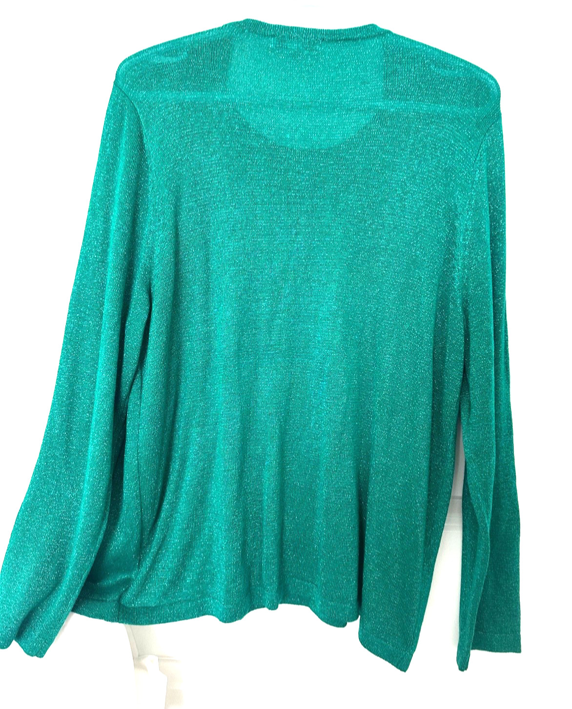 Notations Sparkly Bright Green One Piece Twinset Faux Jewels Pearls SZ XL