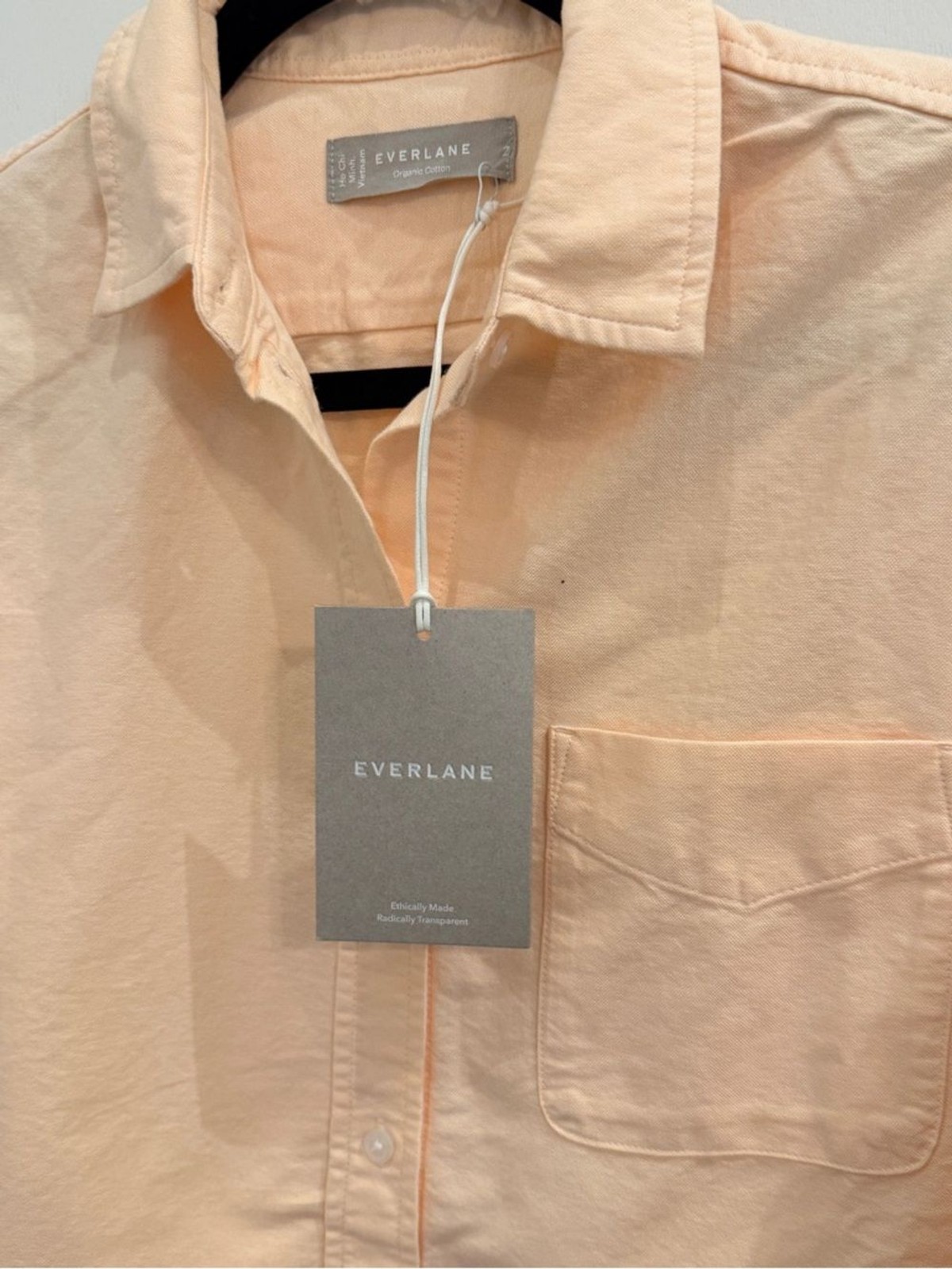 Everlane The Relaxed Oxford Shirt Organic Cotton Apricot Coastal