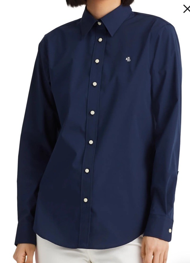 Lauren Ralph Lauren Women’s Size XXS Easy Care Stretch Cotton Shirt RETAIL $99