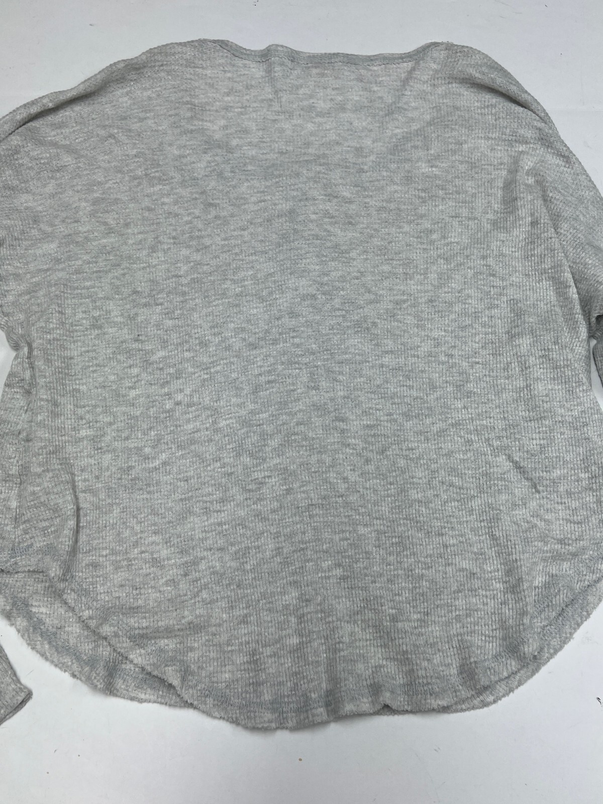 Billabong Any Day LightThermal Henley Top NWT Size XS Gray Oversized Cozy Shirt