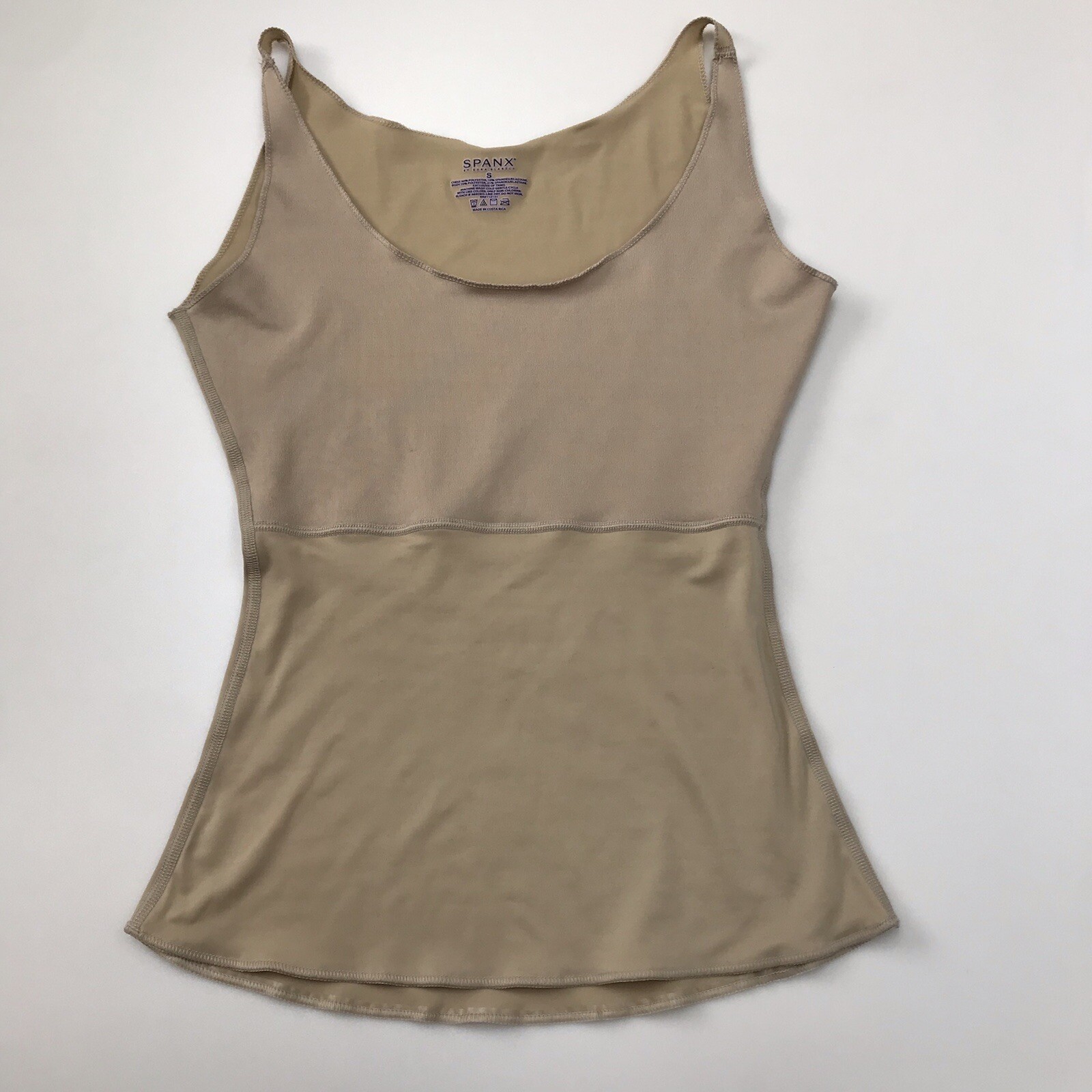 Spanx Hide & Sleek Cami Tank Size S Nude Compression Scoop Neck Top
