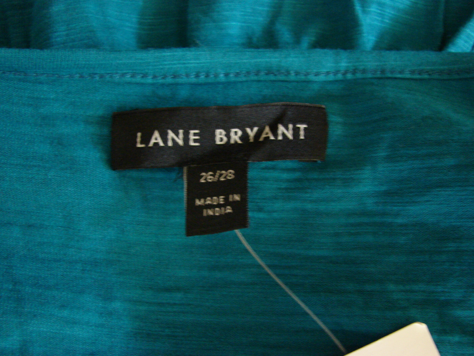 Lane Bryant Crochet Front Cropped Peplum Top Puff Short Sleeve Shirt Plus 26/28
