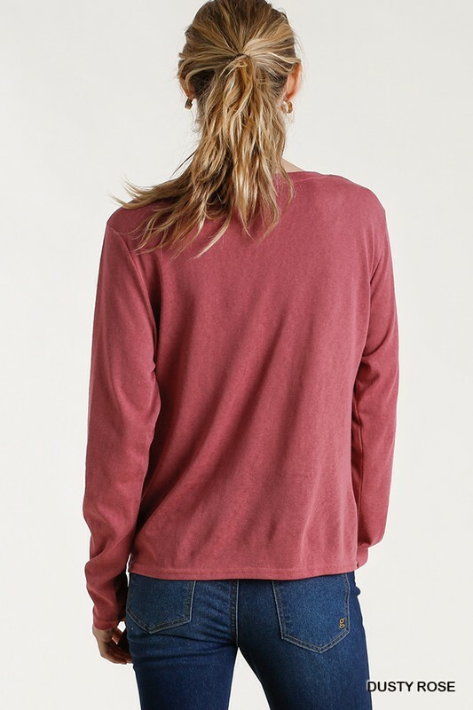 XL-PLUS 1XL 2XL UMGEE DUSTY ROSE Animal/Colorblock Tie Front Top/Blouse BHCS