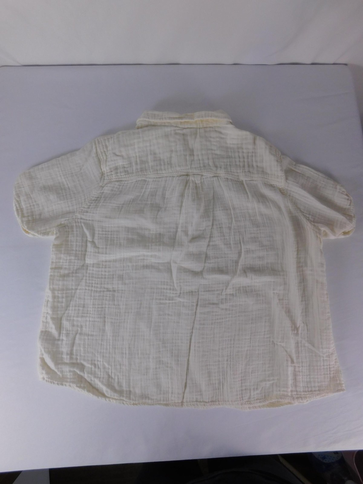 A.n.a A New Approach Blouse Womens XL White Gauze Collared Button Cotton Top
