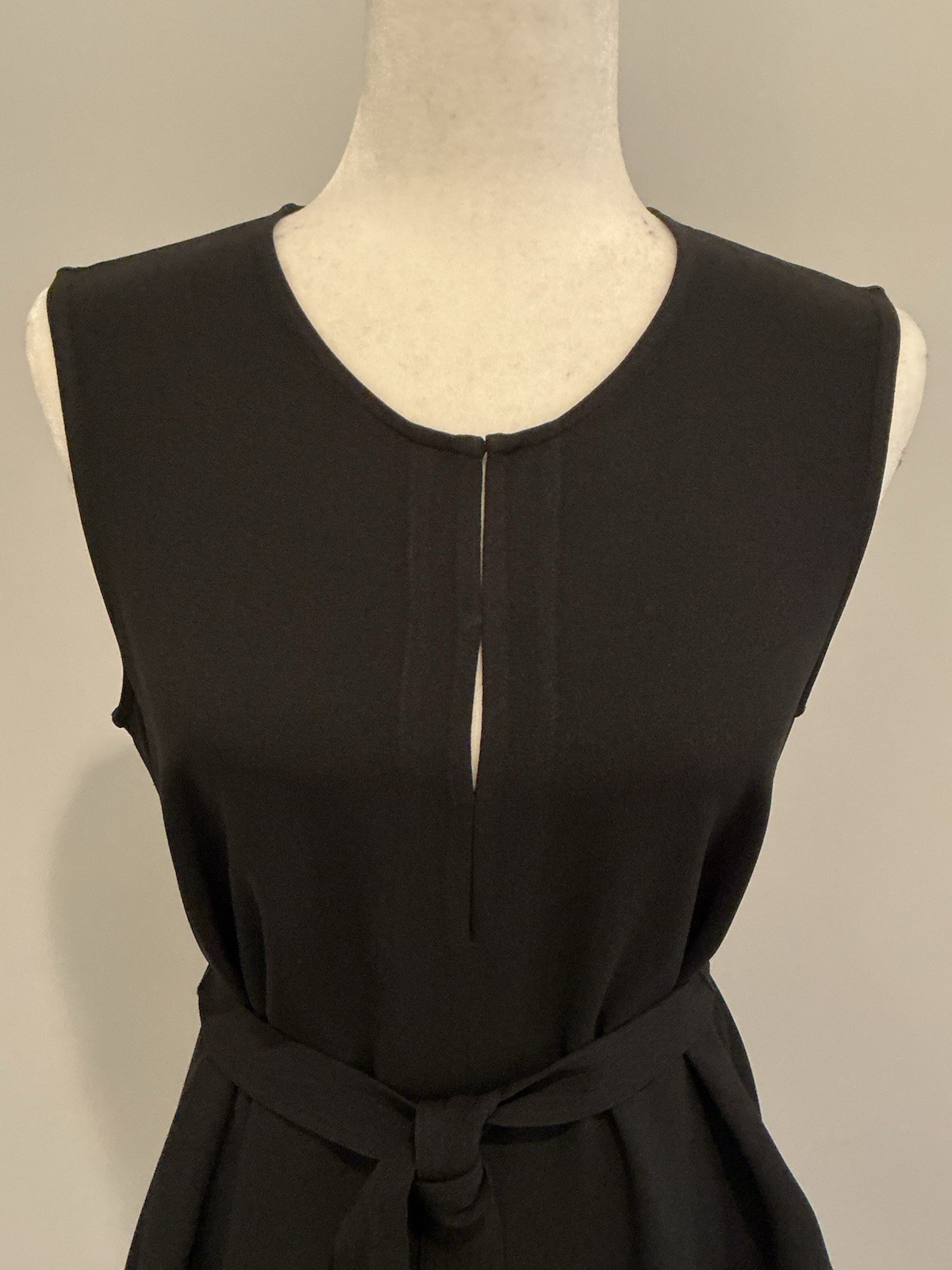 Theory Desza-Rosina Crepe Tunic Removable Belt Black Size S EUC