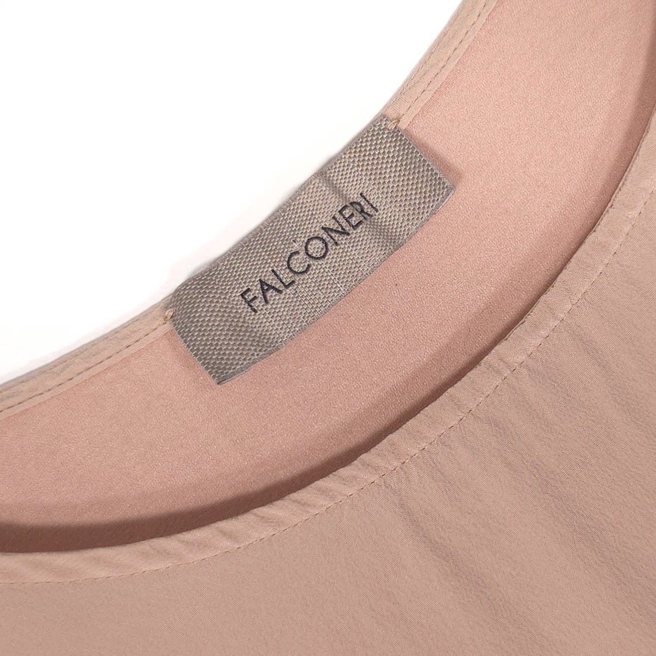 FALCONERI Women’s 100% SILK Top Short Sleeve BULGARIA🇧🇬MADE Light Pink MEDIUM