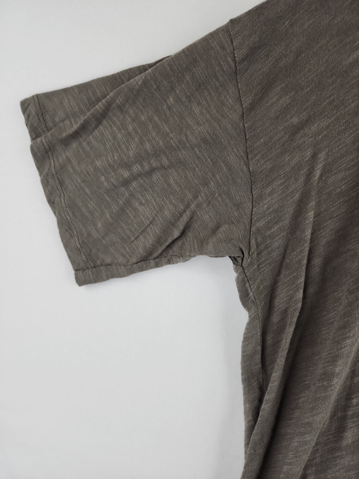 American Vintage Lightweight Short Sleeve Open Blouse Womens Medium Gray