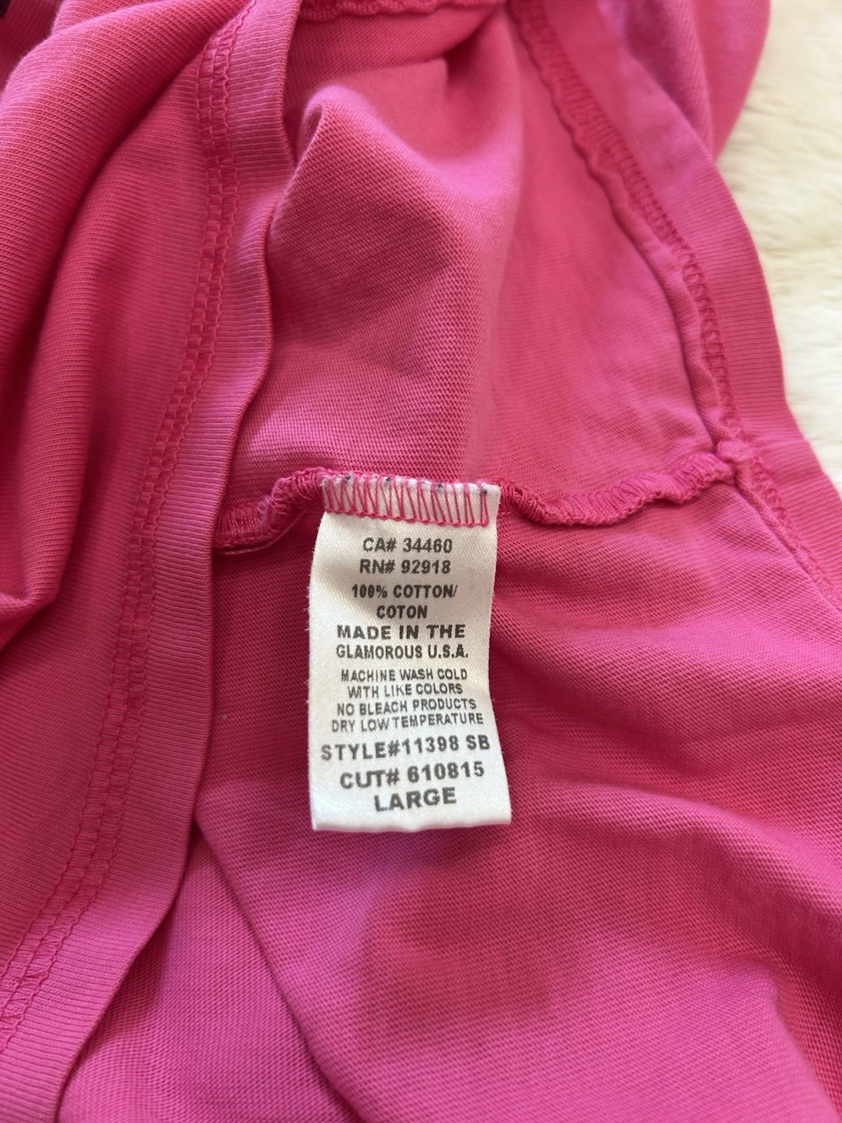Y2K Vintage 2004 Juicy Couture Hot Pink Graphic Tee IM SO BORED WITH YOU Size L
