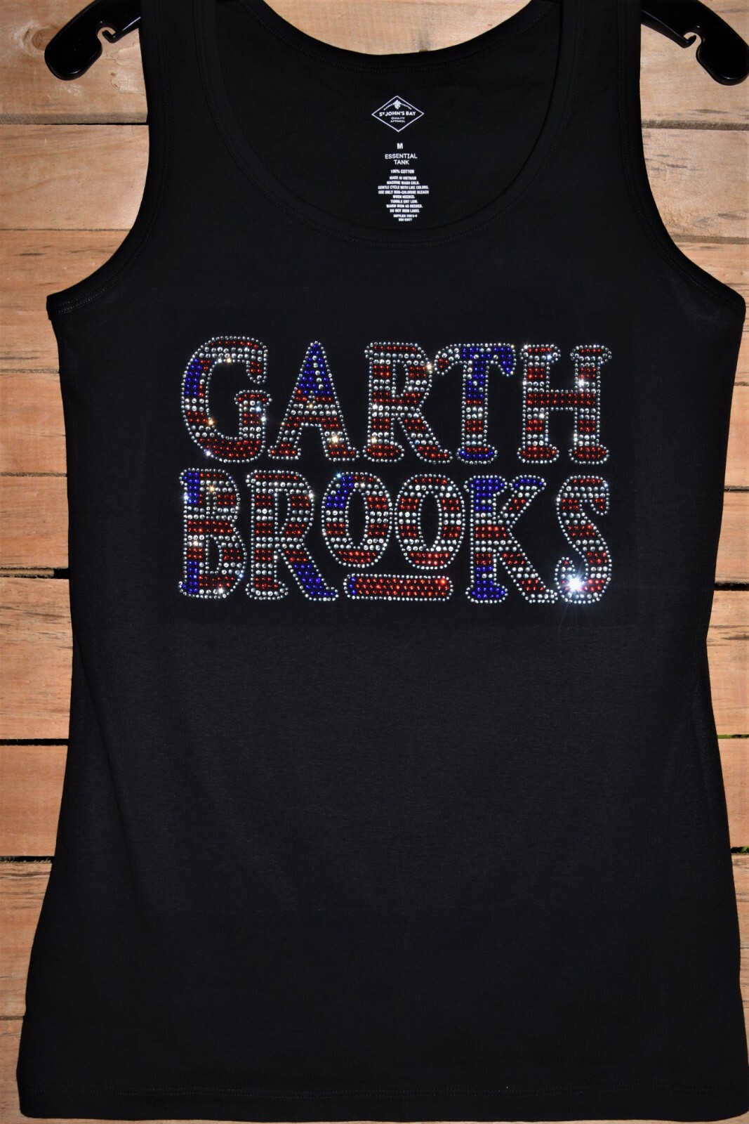 Garth rhinestone bling shirt or sleeveless tank XS S M L XL XXL 1X 2X 3X 4X 5X