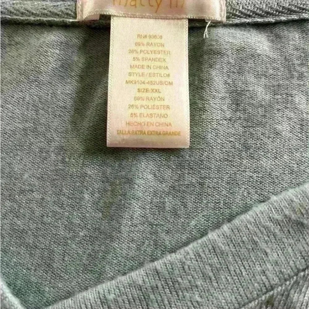 Marty M Women’s V-Neck long sleeve blouse Size XXL
