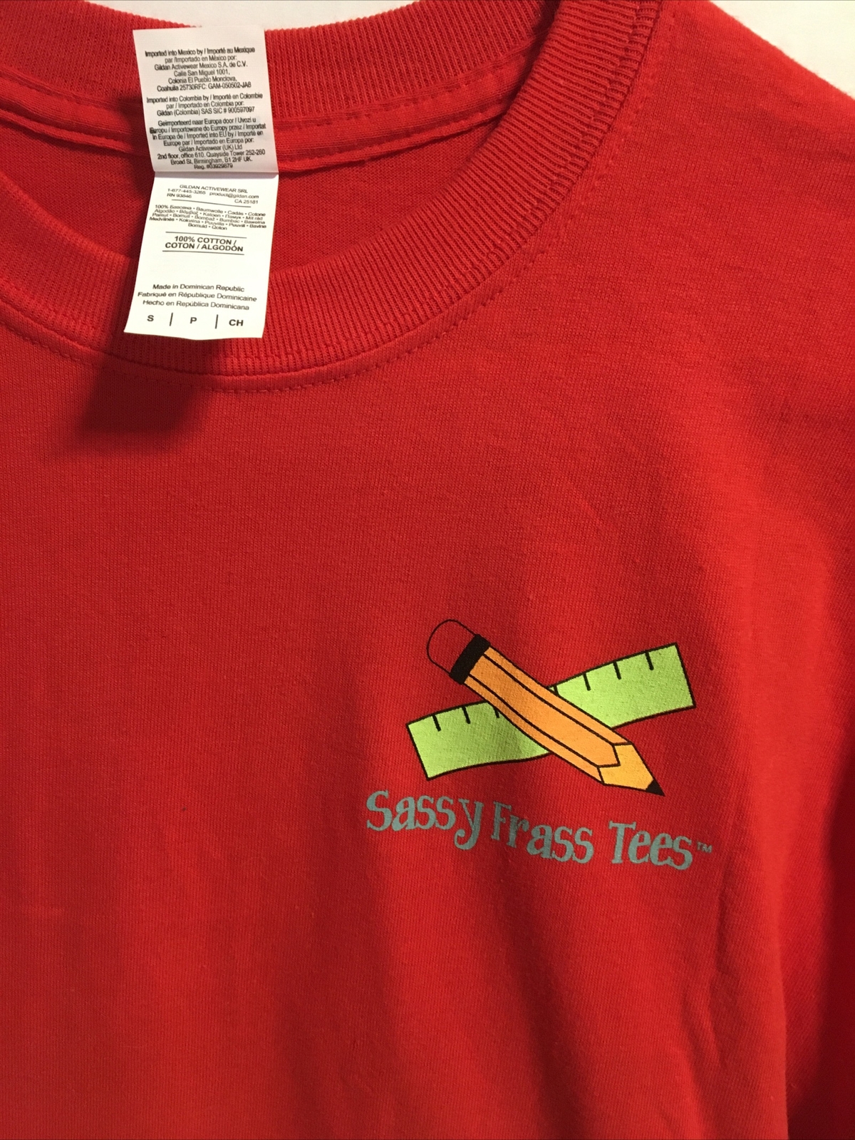 Sassy Frass Women’s Red Graphic T-Shirt Size Small NWOT Teacher Humor Tee