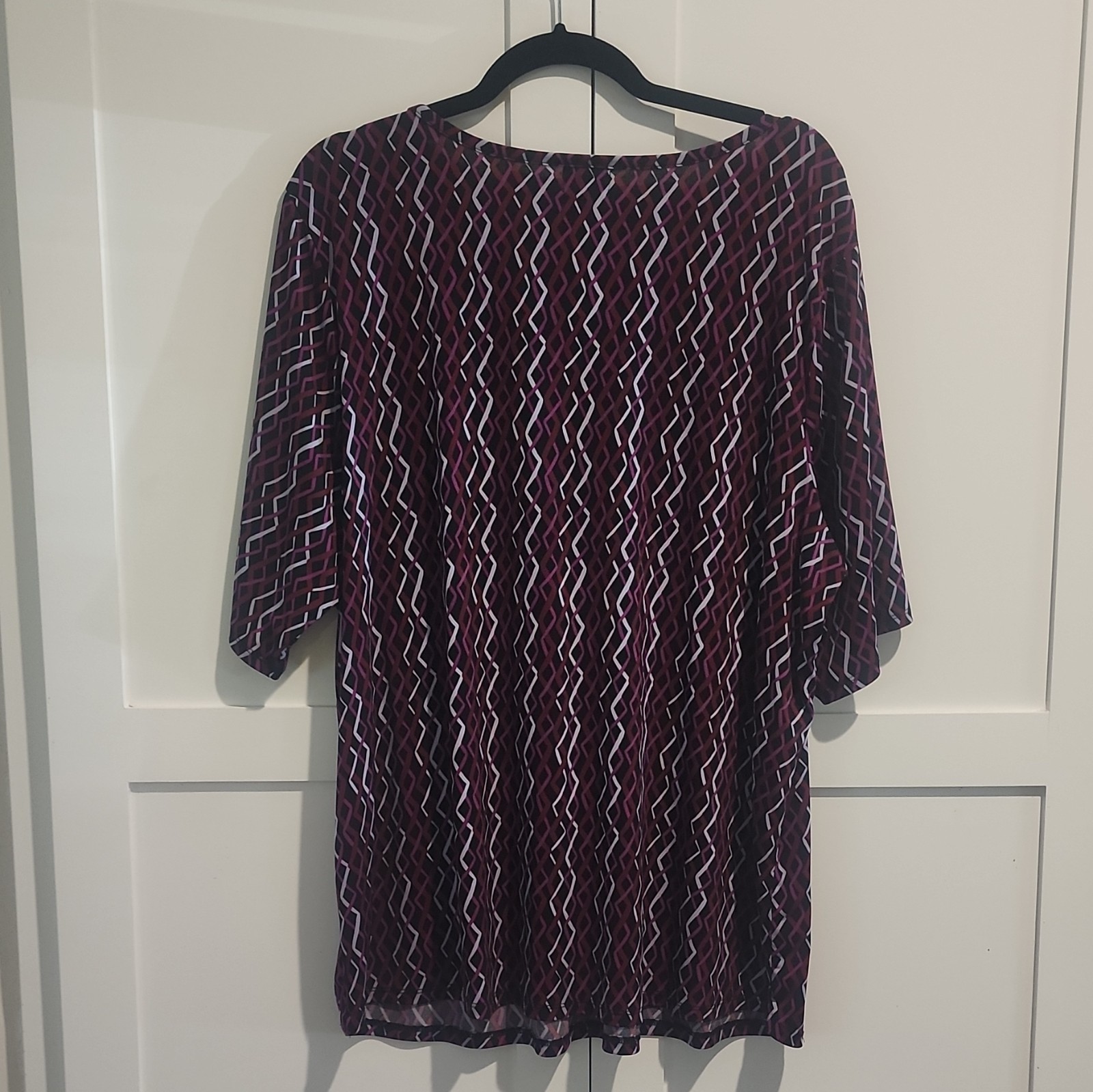 Womens Plus Size 2X Worthington Blouse Cute Neckline Long