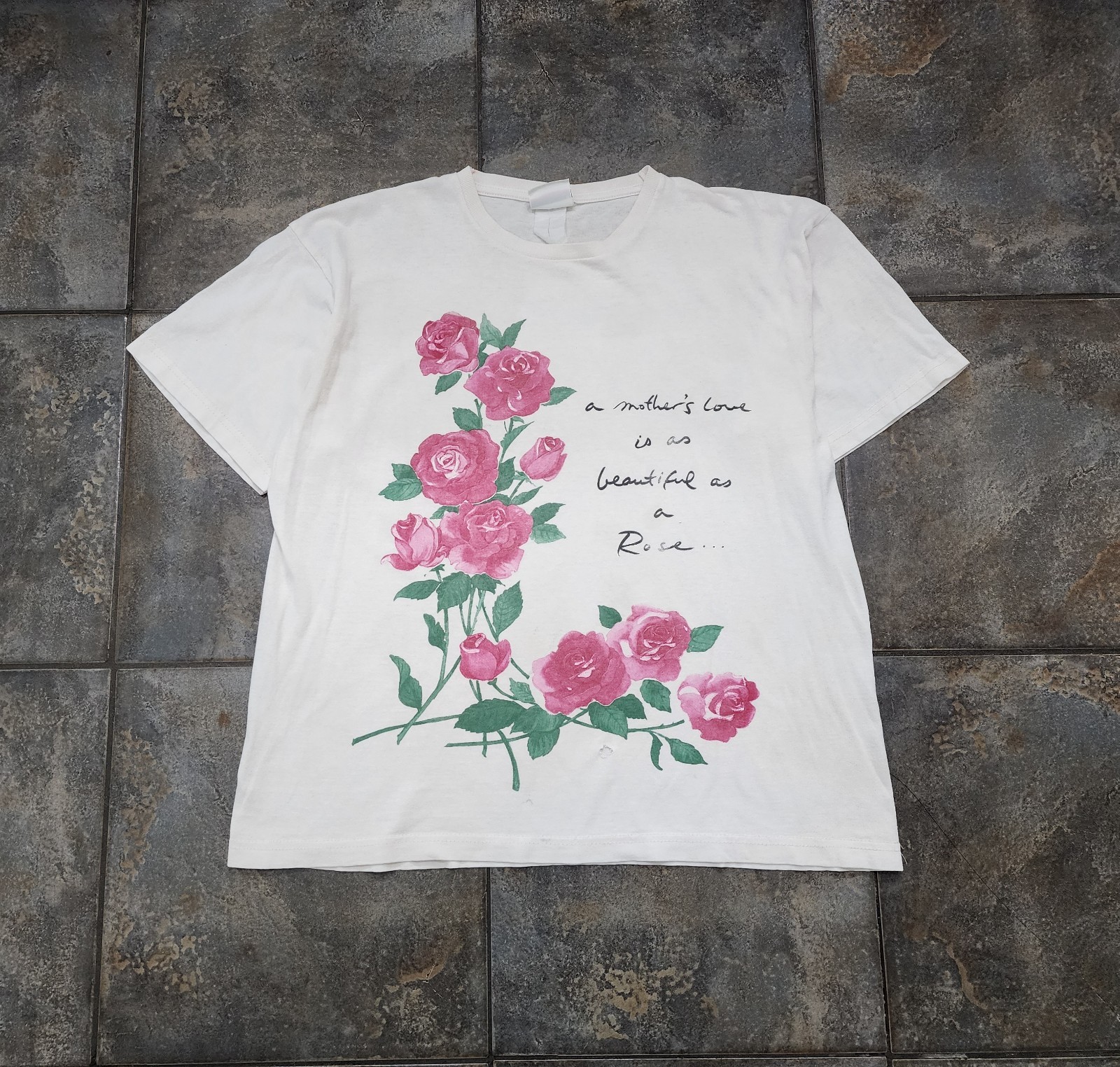 Vintage 90s Bobbie Brooks Women’s XL Mother’s Love Rose Cottagecore T Shirt