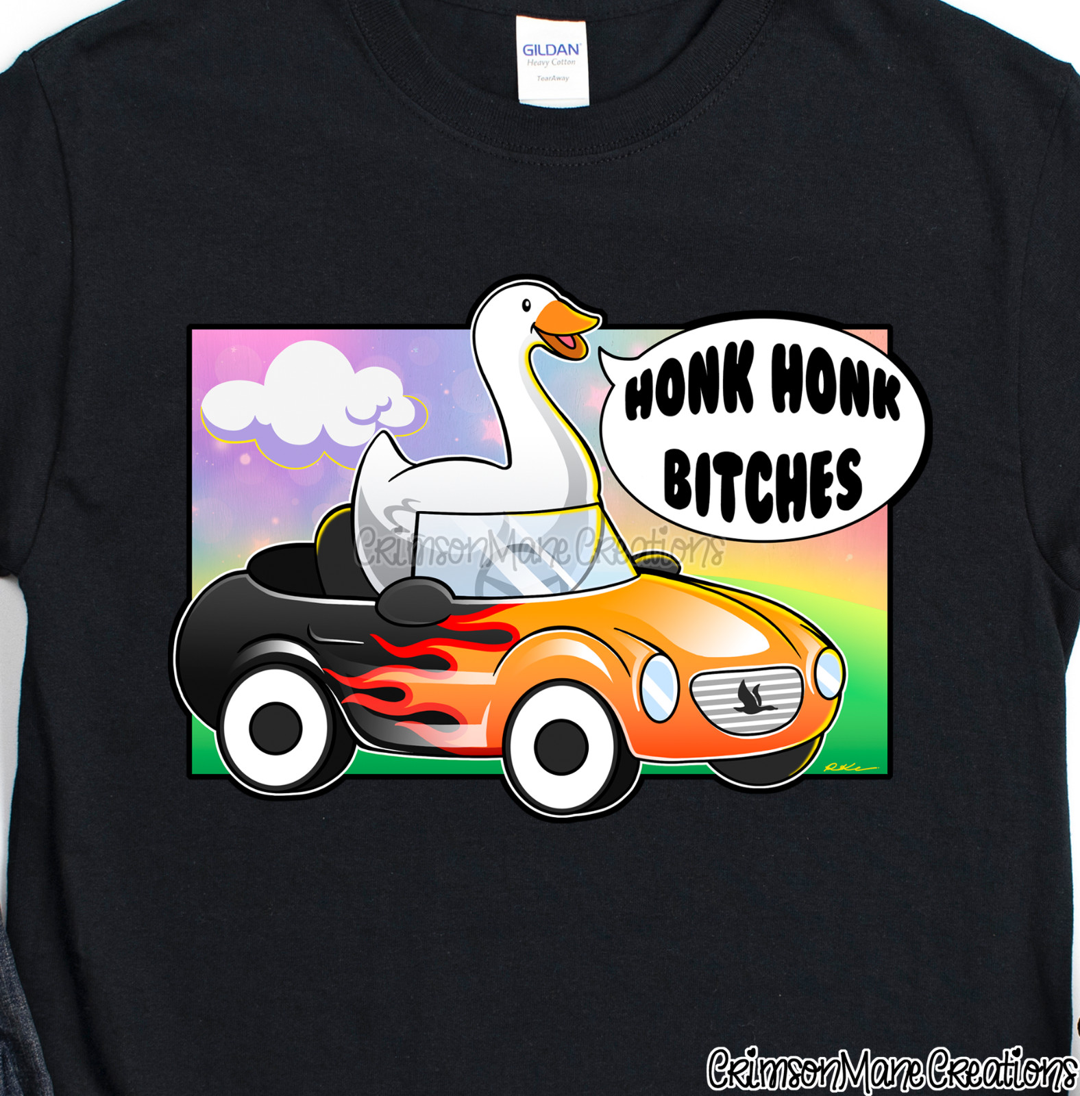 Goose Honk T-Shirt, Cute Funny Novelty Duck Gift Clothing, Kids Ladies Mens Size