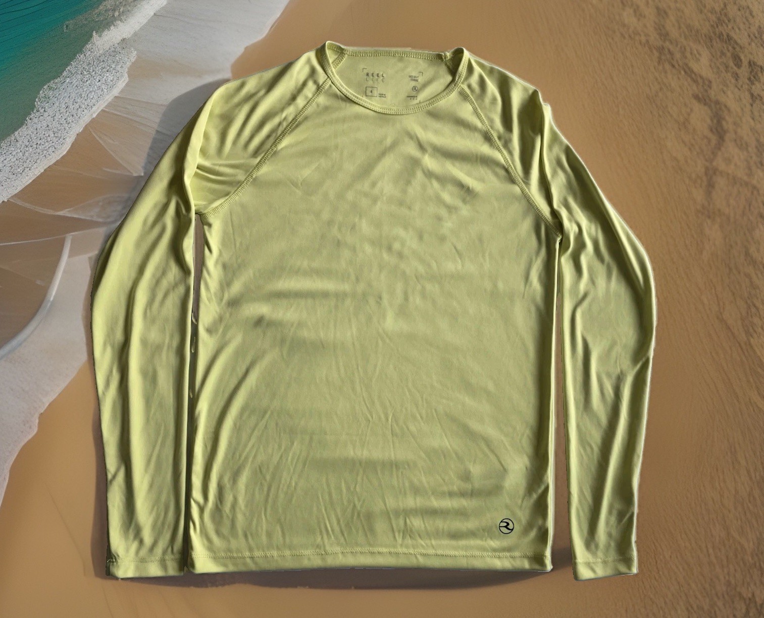 Reel Life Women’s Long Sleeve UV Beach Shirt Yellow Sz Sml