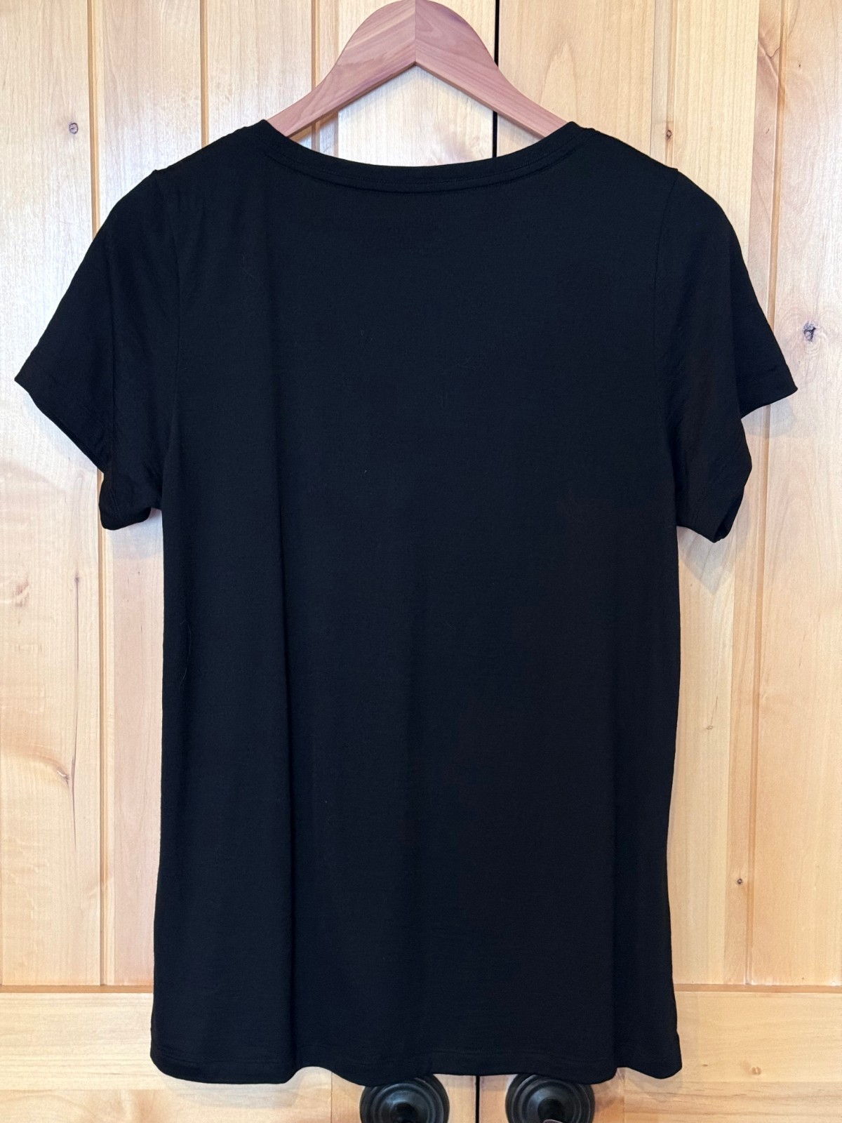 New WOOL& Morgan V-Neck Tee, Black L