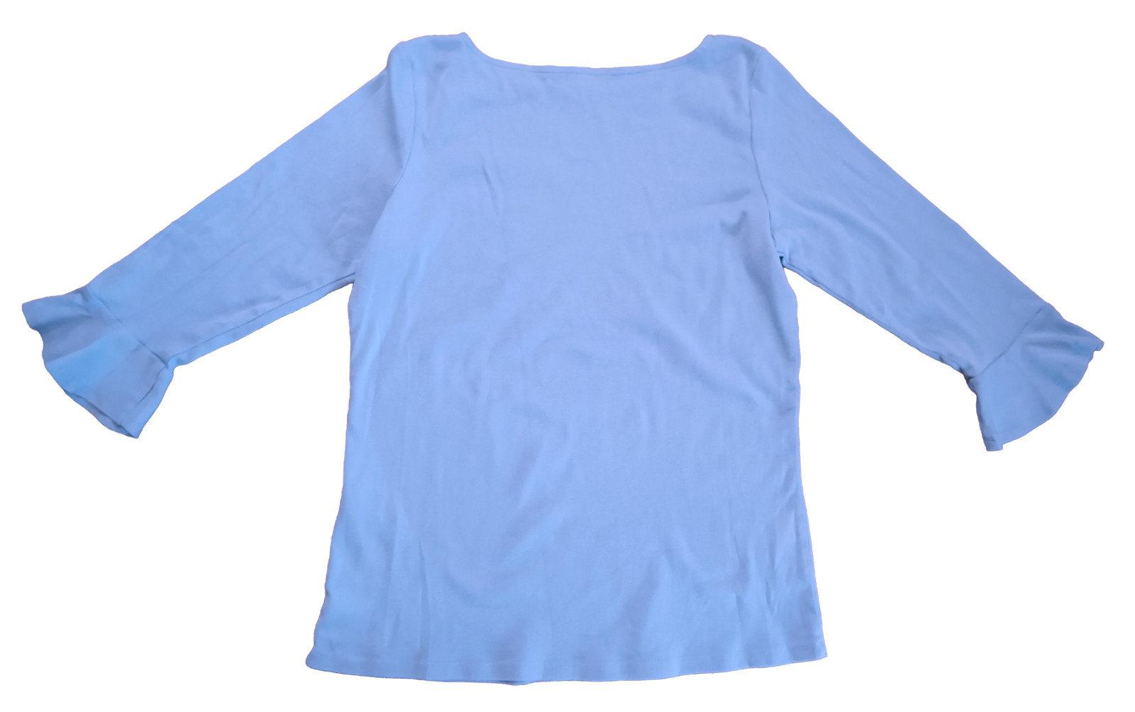 Chadwick’s of Boston Blue Boatneck 3/4 Flare Sleeve Jersey Top – Size L Tall