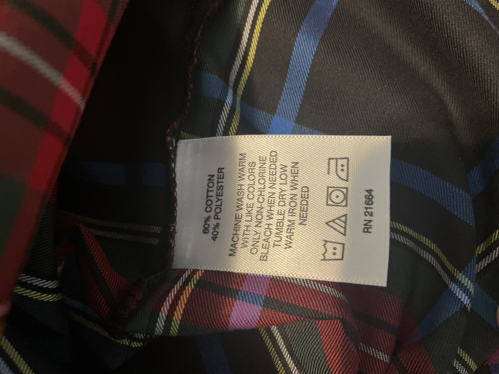 Foxcroft for Appleseed’s Wrinkle Resistant Plaid Shaped Shirt 16P Petite