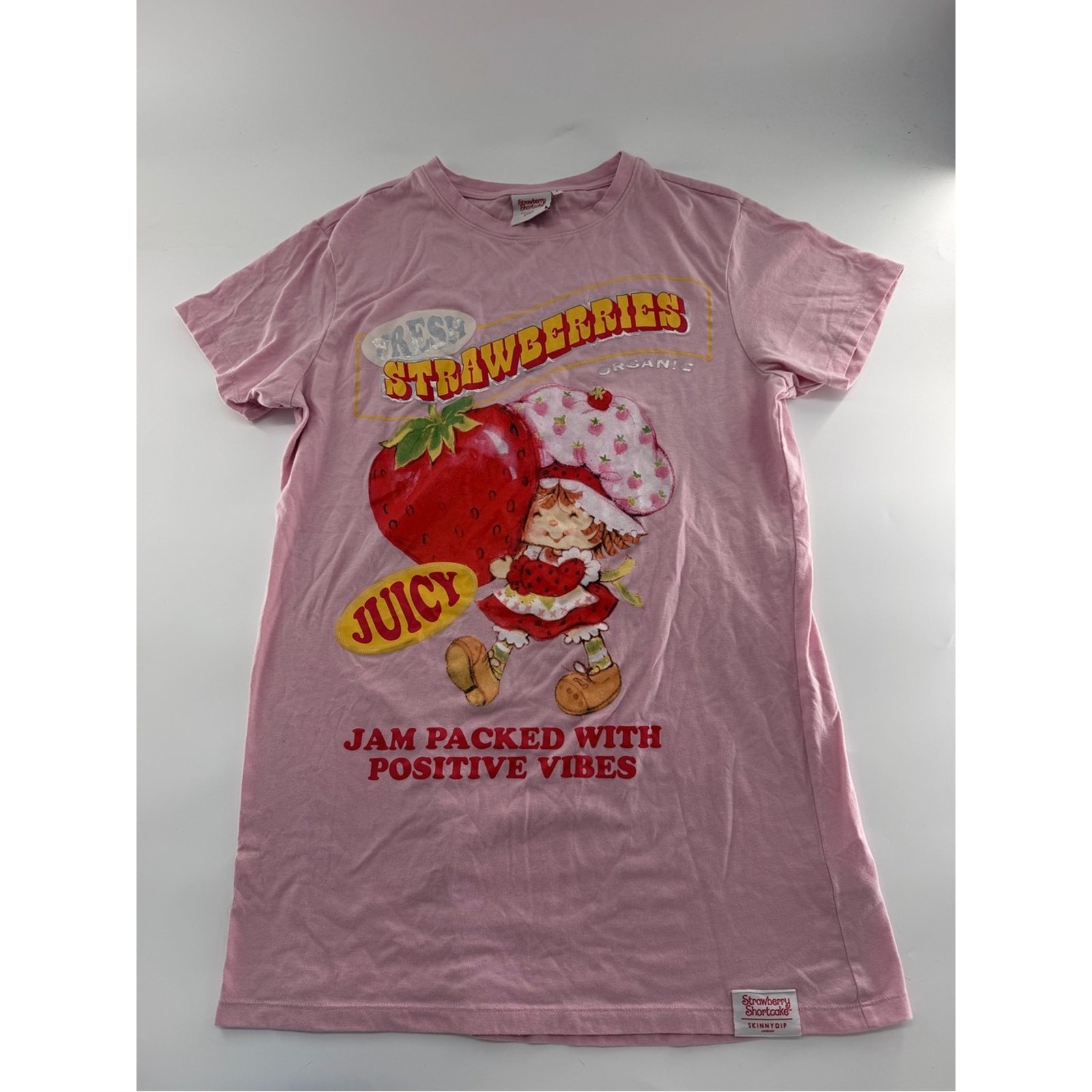 Strawberry Shortcake Skinnydip London Pink Long T Shirt Mini Dress Night Gown