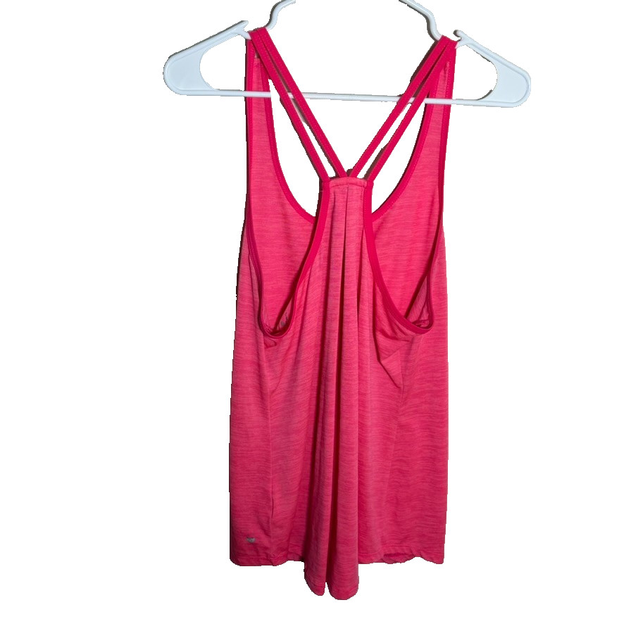 Layer 8 Tank Top Women’s Large Neon Pink Round Neck Strappy Sleeveless Athletic