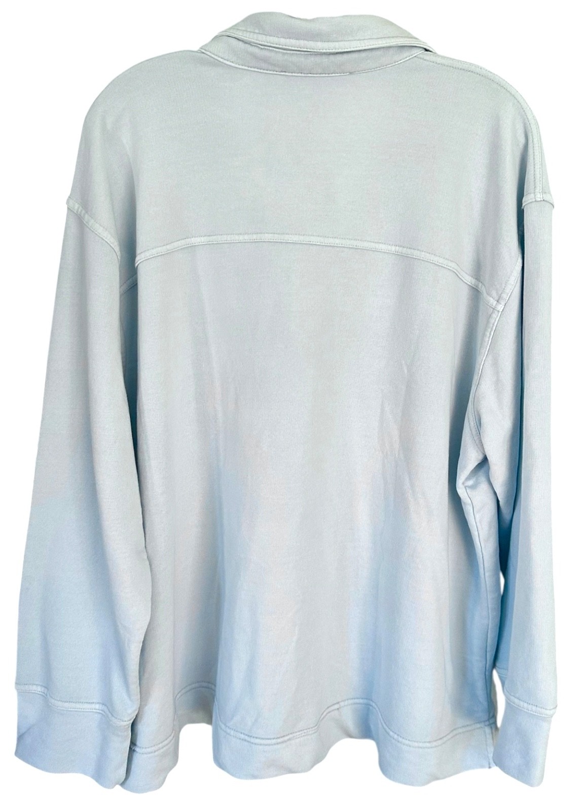 Jane & Delancey Women’s Button Down Shirt Top Garment Dye Plus Size 2X Blue