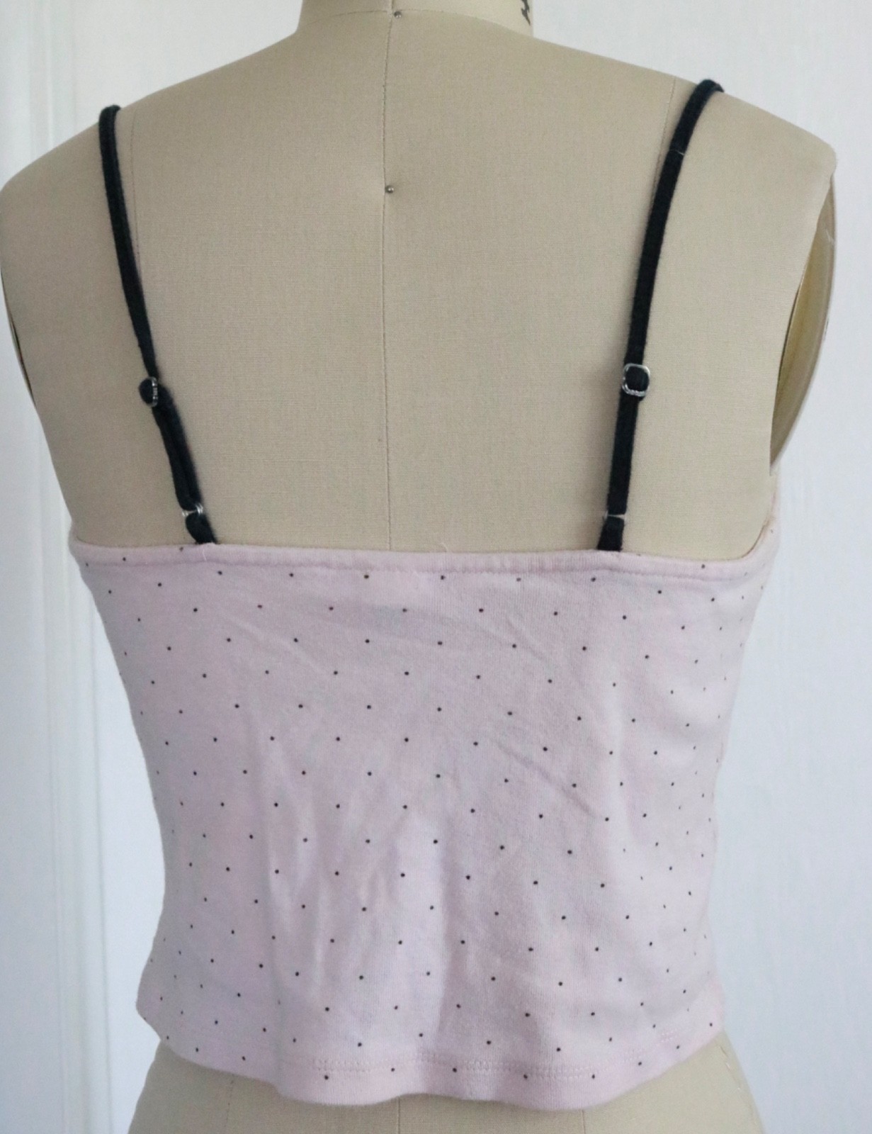 00’s vintage Pink 100% cotton y2k cropped tank top SMALL victoria’s secret LOGO