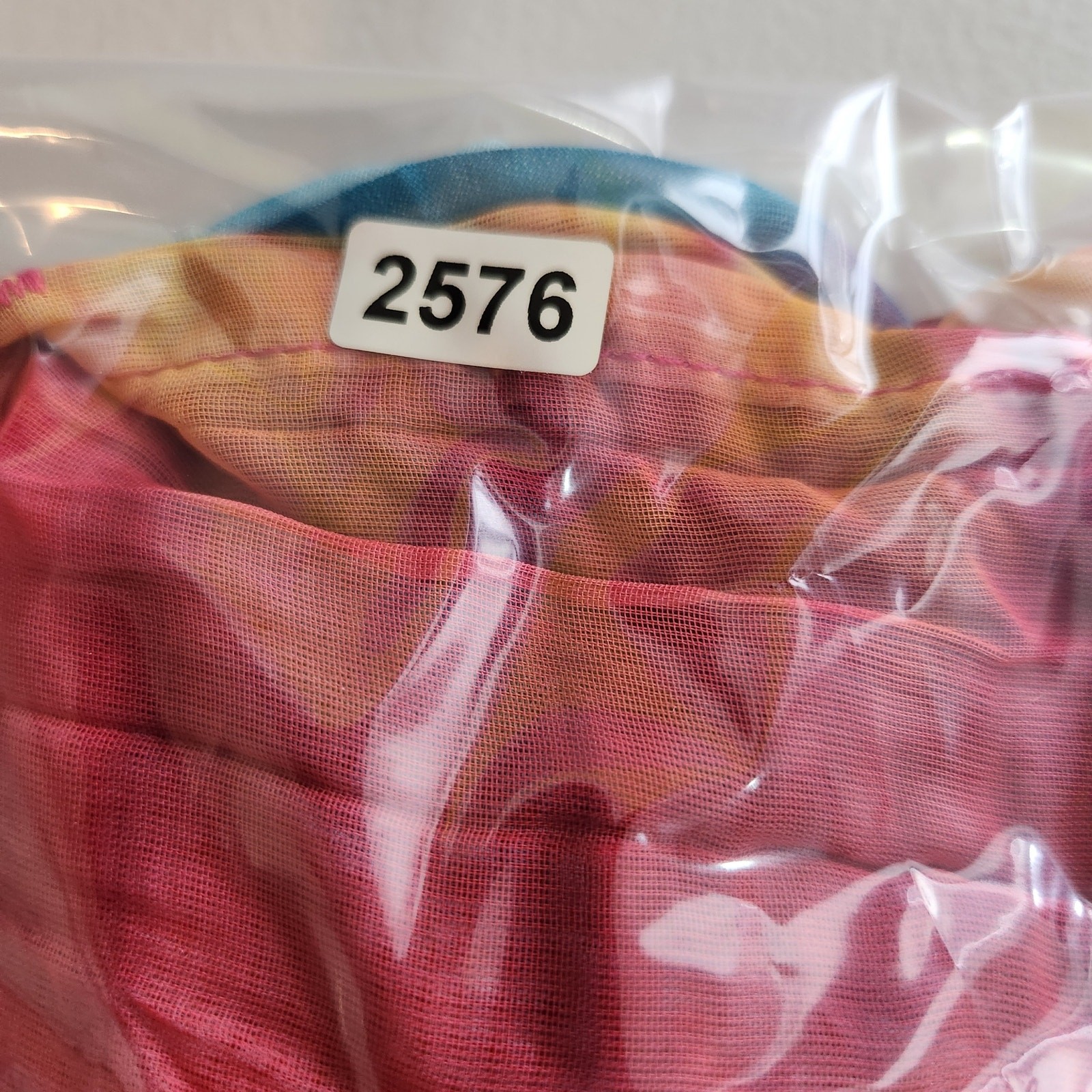 VTG Love Amour Tie Dye Sheer Button Down Blouse Art to Wear Women’s Large