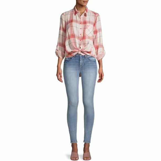 Time and Tru Women’s Button Front Top Size M (8-10) (LOC TUB-131)