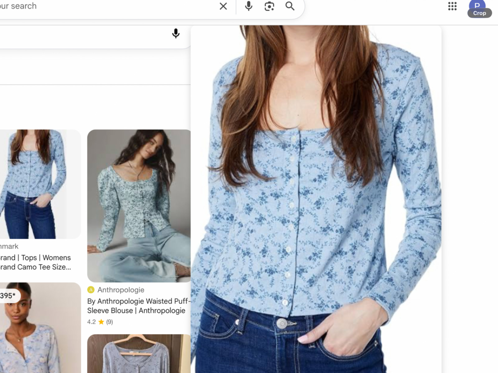 Lucky Brand Pointelle Knit Floral Print Pattern in Large