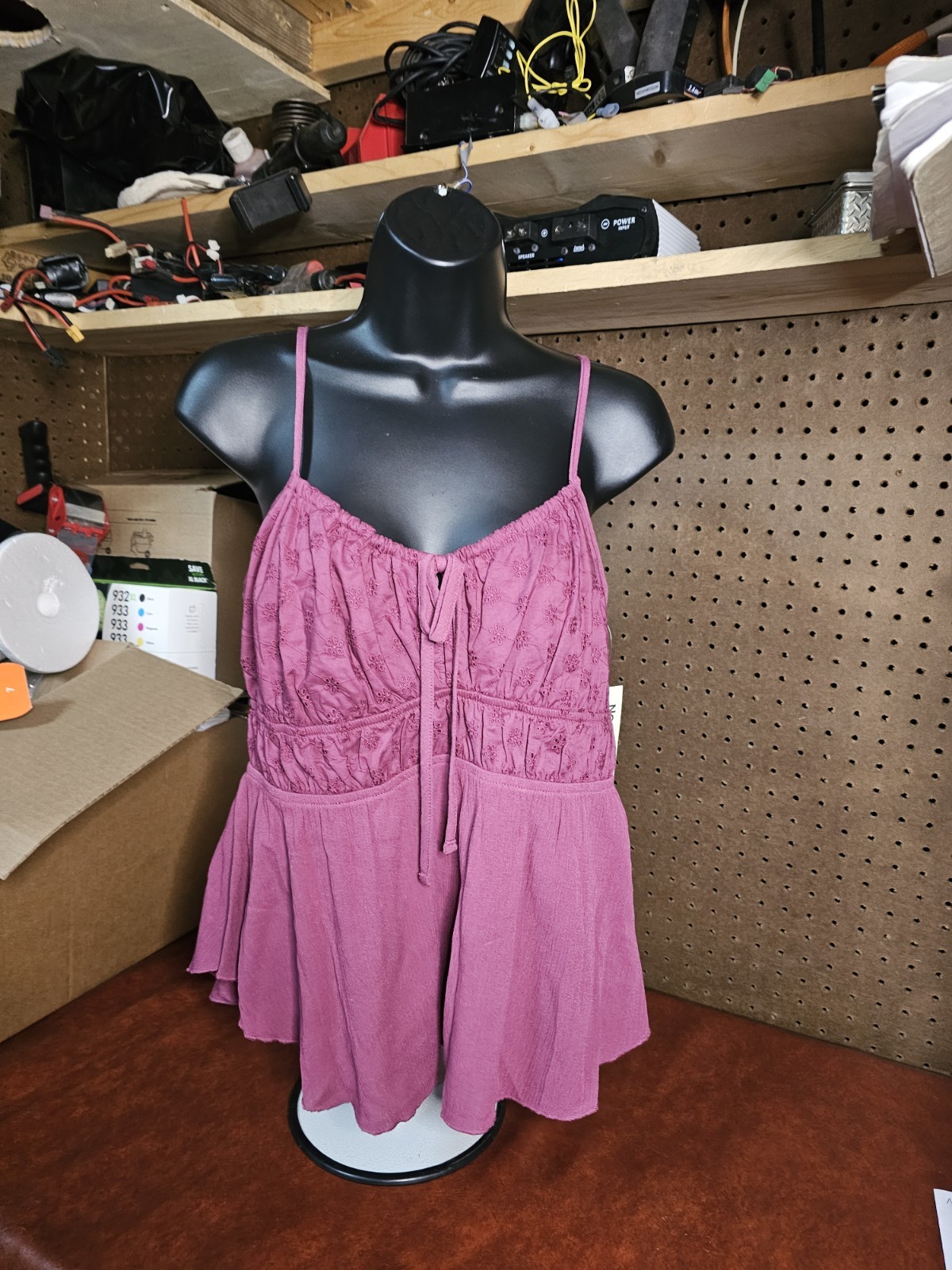 No Boundaries Elastic Waist Tie Cami Size Lg 12/14