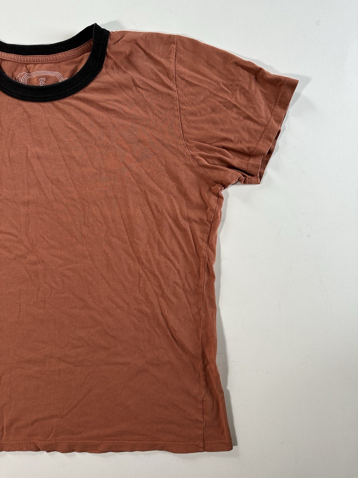 Big Bud Press T Shirt Sz S Terracotta Red Ringer Classic Retro City Sports