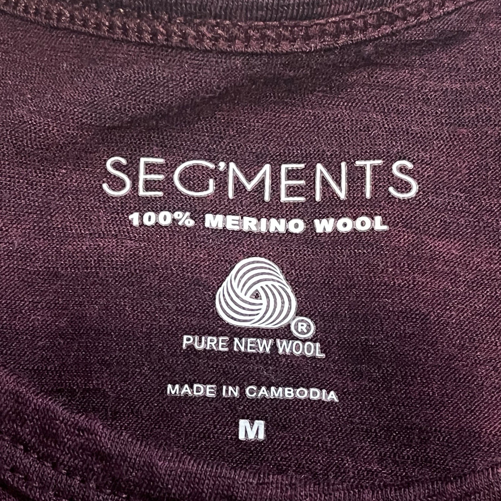 Segments Shirt Women’s Medium Merino Wool Red Long Sleeve Base Layer Hiking