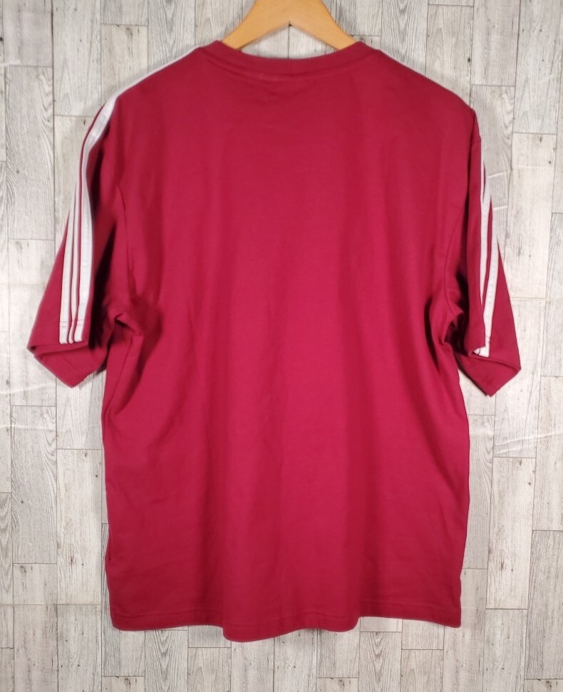 Adidas Shirt Womens S, M, & Large 3 Stripes Burgundy Embroidered Logo Tee NEW