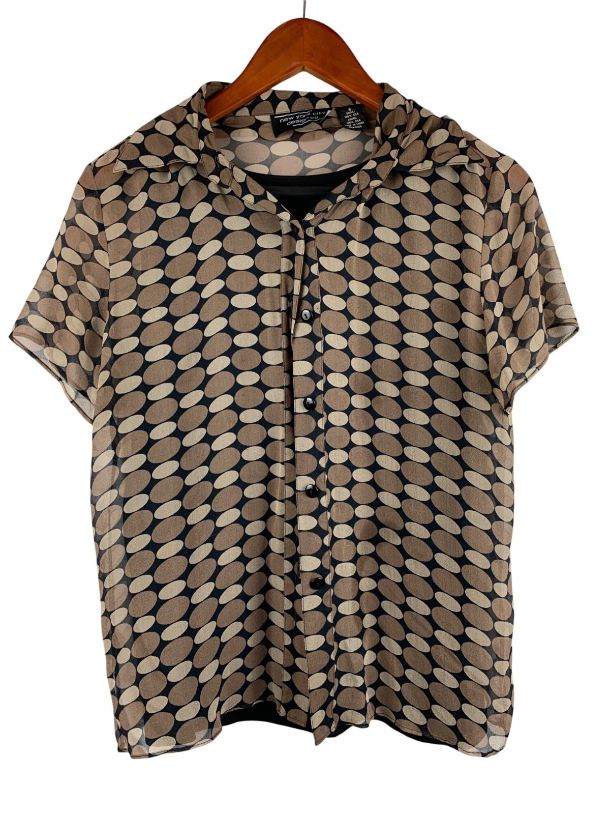 New York City Design Co. S Short Sleeve Button-Up Blouse With Tank