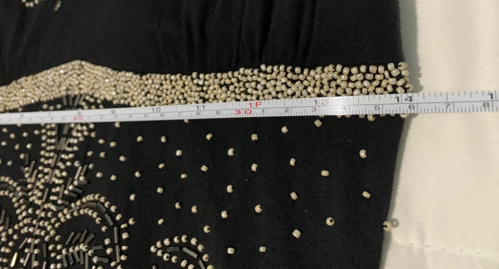 Y2K Twisted Heart Heavily Beaded Black Spaghetti Strap Top Size Small