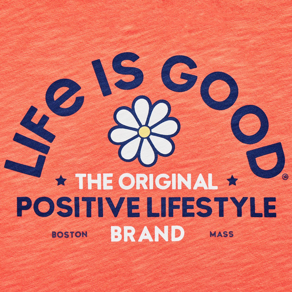 NWT Women’s Life is Good Positive Lifestyle Daisy Lightweight Textured Slub Tank