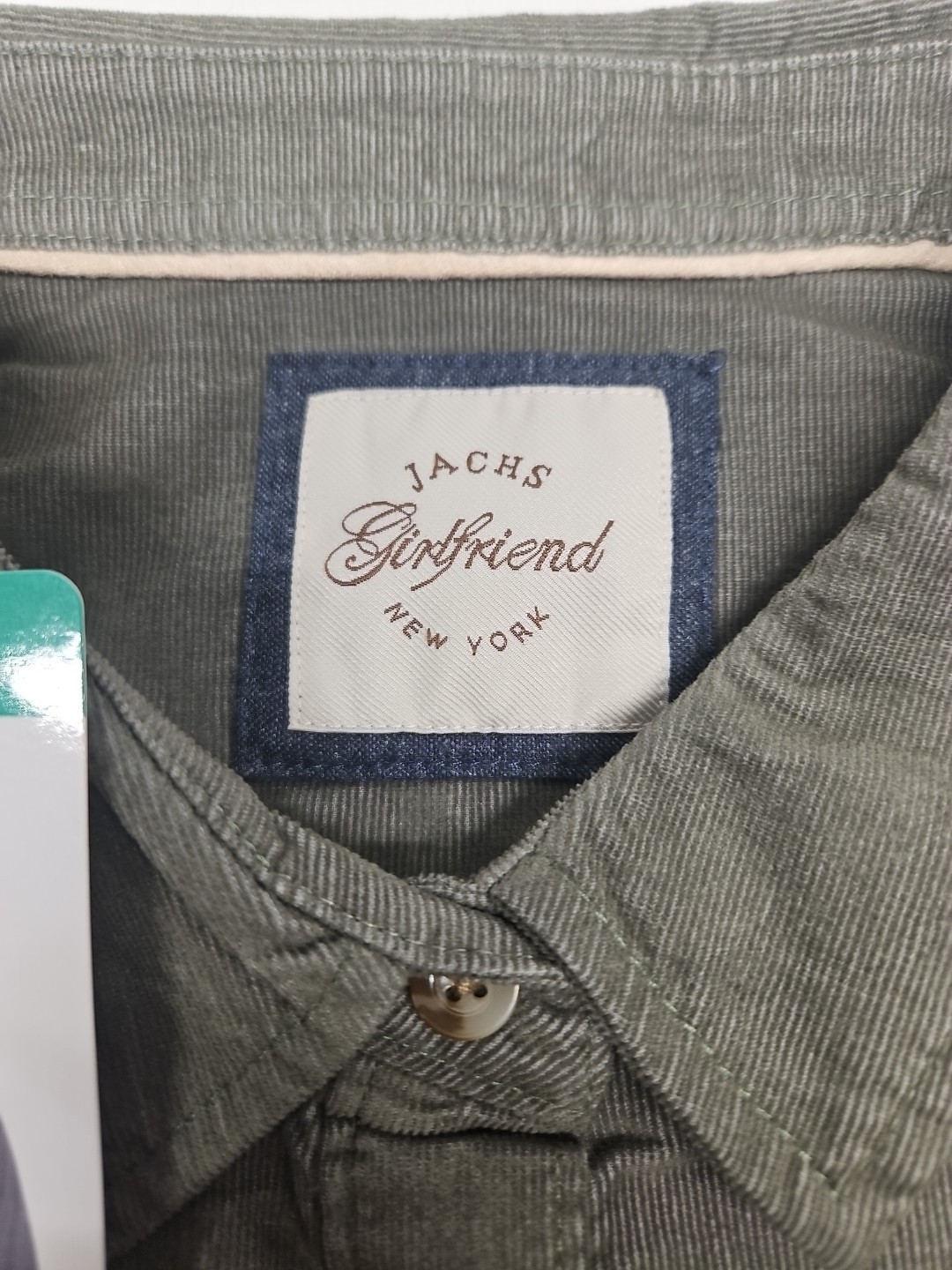 NWT Jachs Girlfriend XL Super Soft Green Flannel Shirt Button Up