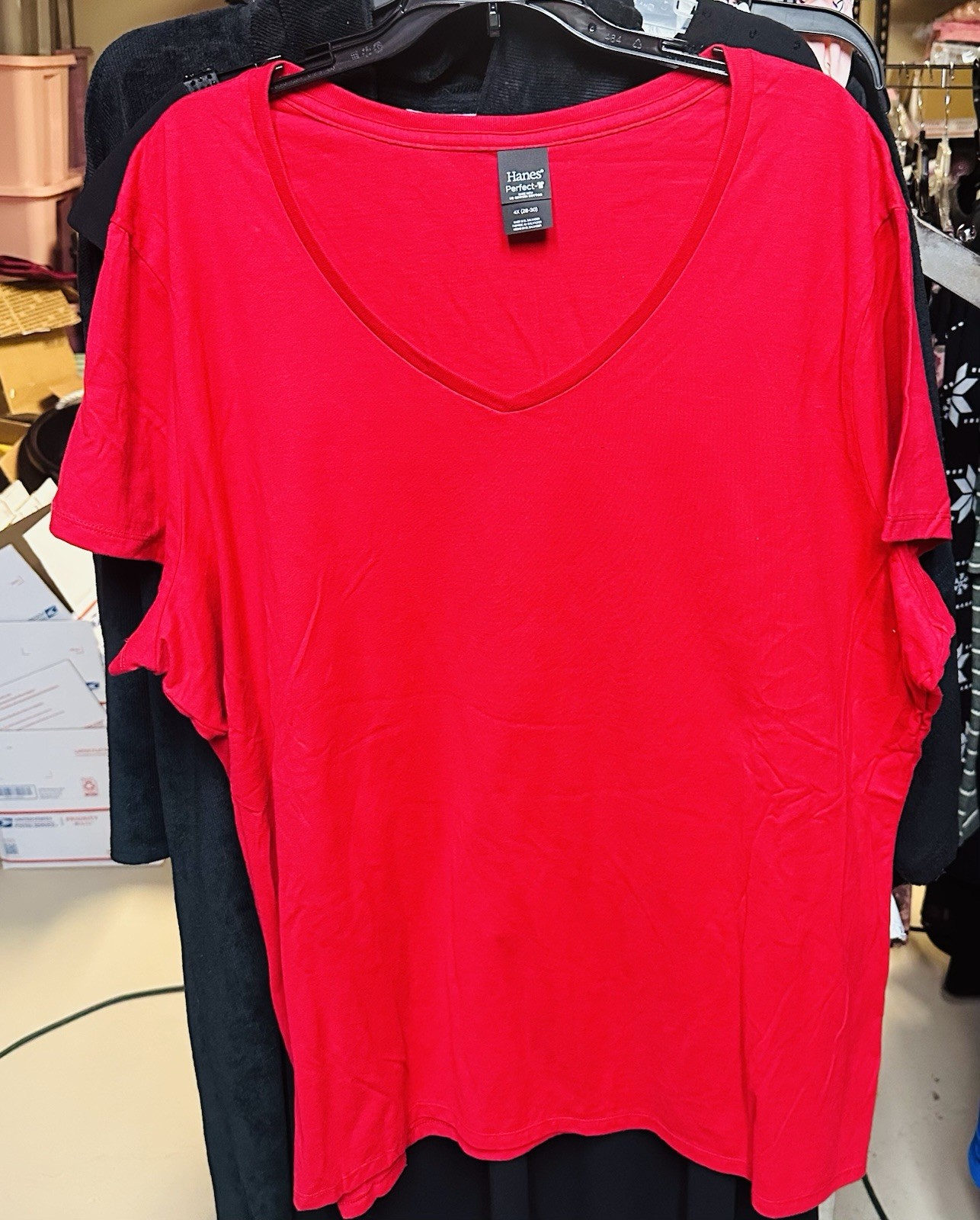 Hanes Perfect-T Womens Cotton Crew T-Shirt 4XL 5XL Soft Casual Plus Irregular