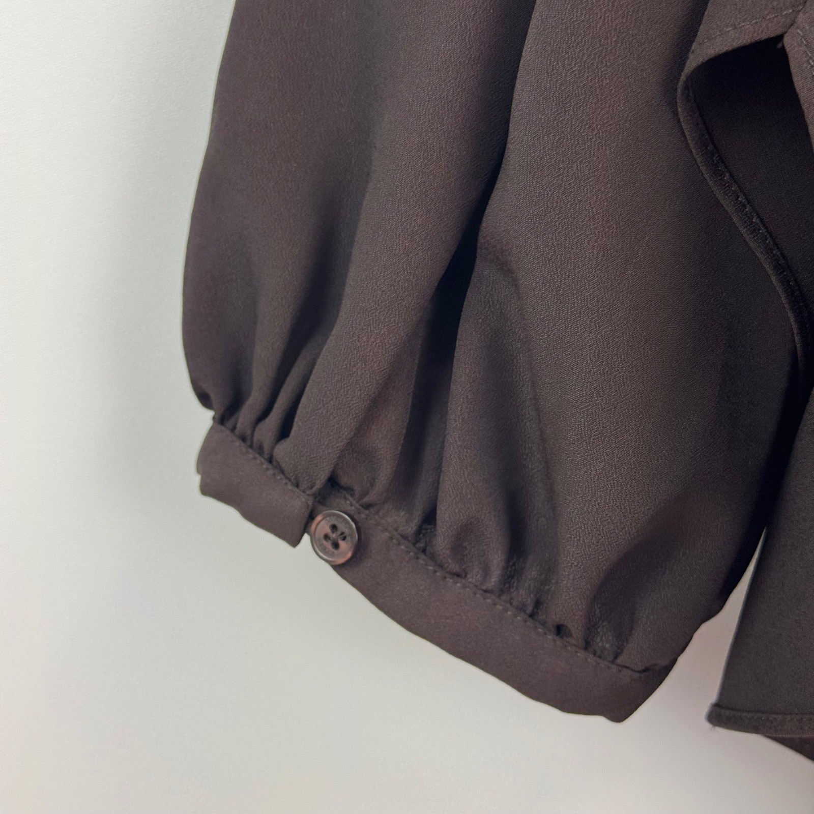 Michael Michael Kors Womens Chocolate Brown Shawl Collar Blouse 1X NWT