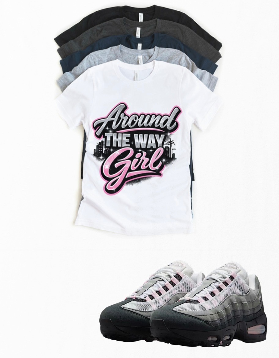 Max 95 Pink Foam Around the way Sneaker Matching T-Shirt Sneakerhead Streetwear