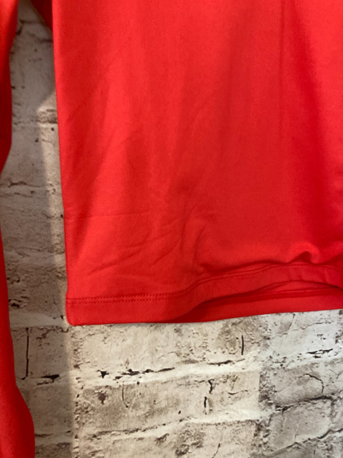 Reoria Crop Top Womens Medium Cropped Red Long Sleeve Ultra Stretch Sweetheart