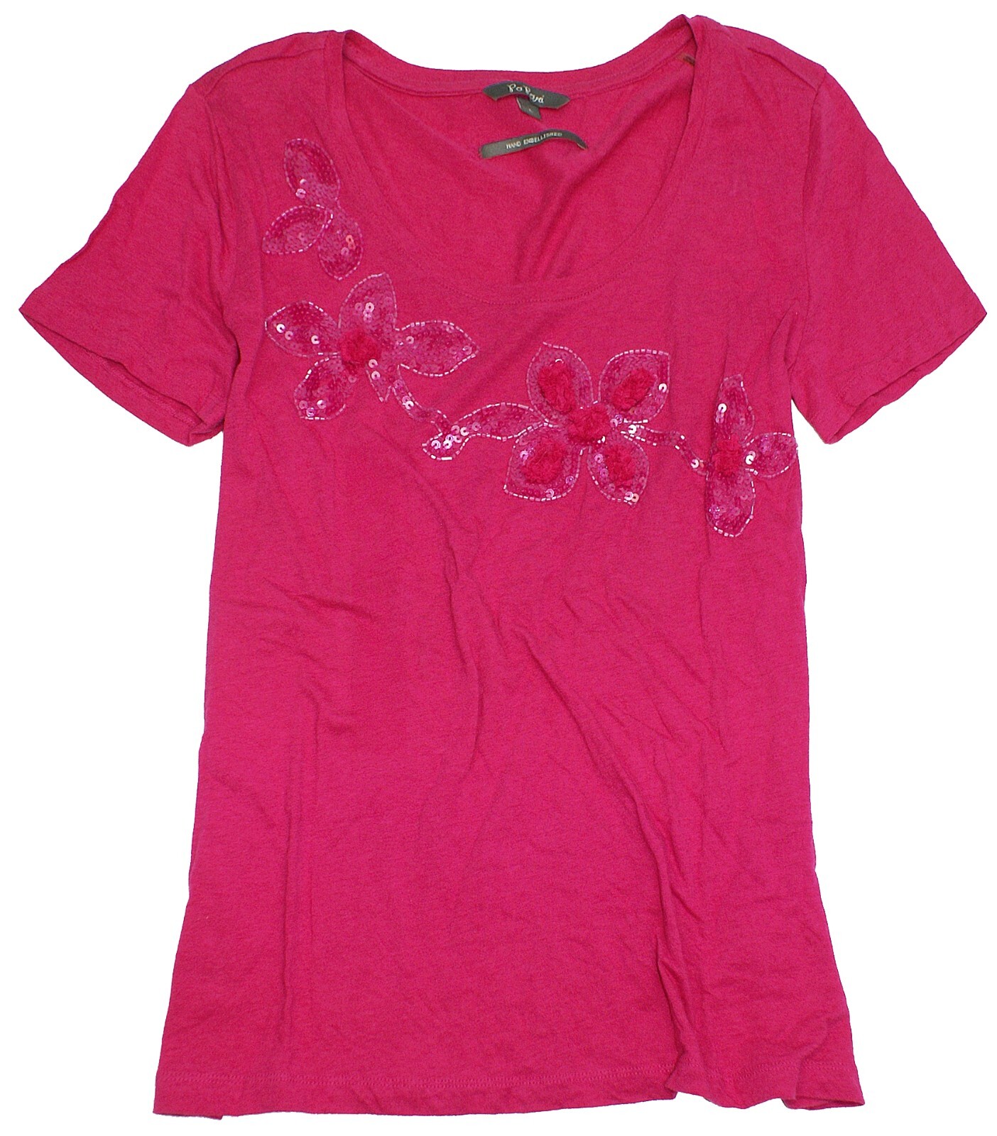 PoPori Hand Embellished Lightweight Short Sleeve Tunic Tee 1-2-3pack (e110)