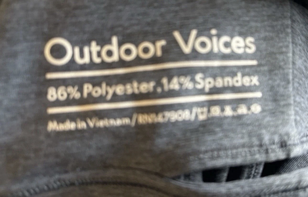 Outdoor Voices Slash Back Navy Blue Sleeveless Athletic Crop Top Women’s Small