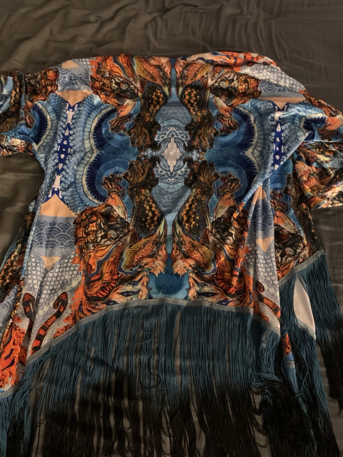 Swallow Tail Velvet Kimono x Android Jones Warrior Within Designs